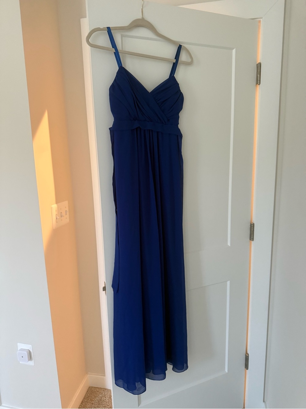 Rinascimento Royal Blue Spaghetti Strap Maxi Dress
